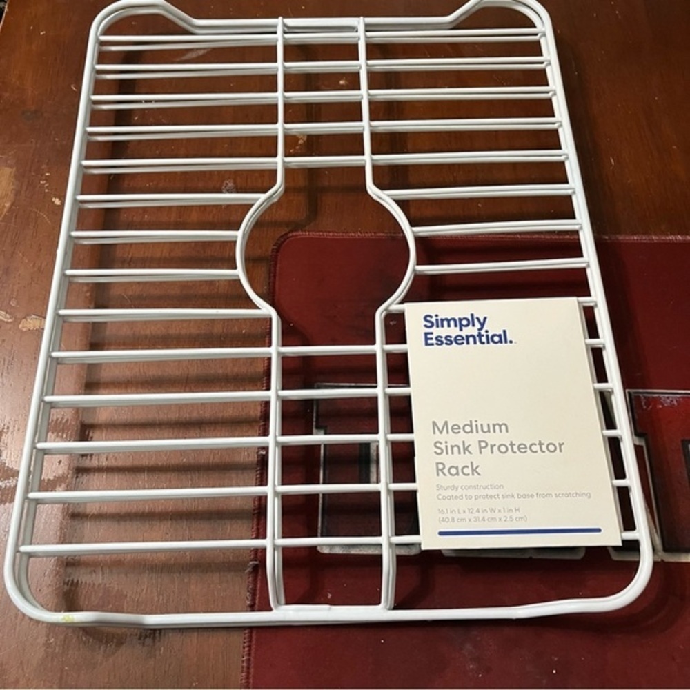 Simply Essential Medium Sink Protector Rack - White